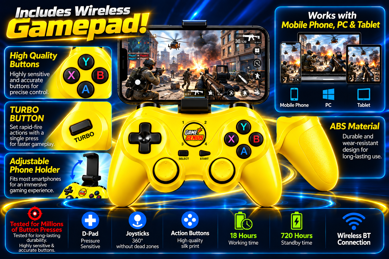 Game Genius Gamepad Features